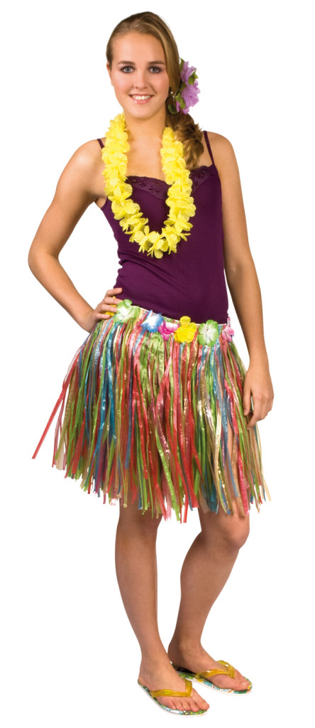 PRETYZOOM 2pièces Jupe Hawaïenne Avec Costume De Fête Tropical Pour