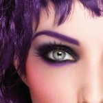 Maquillage violet de sorcière