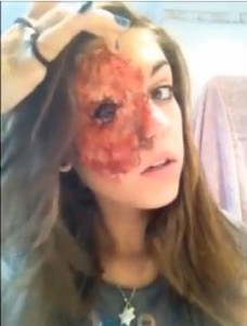 oeil crevé halloween